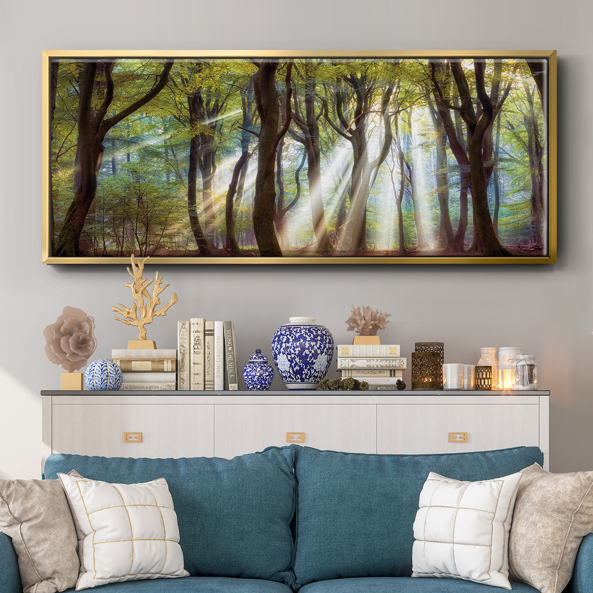 Majestic Morning - Floater Framed Canvas Print