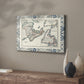 Bordered Map of Canada - Canvas Art Print