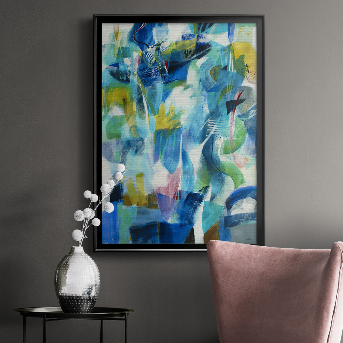 Green Passage - Modern Framed Canvas Print