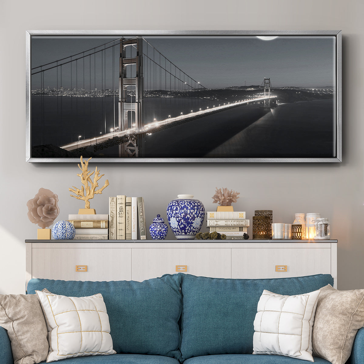 Moonrise - Floater Framed Canvas Print