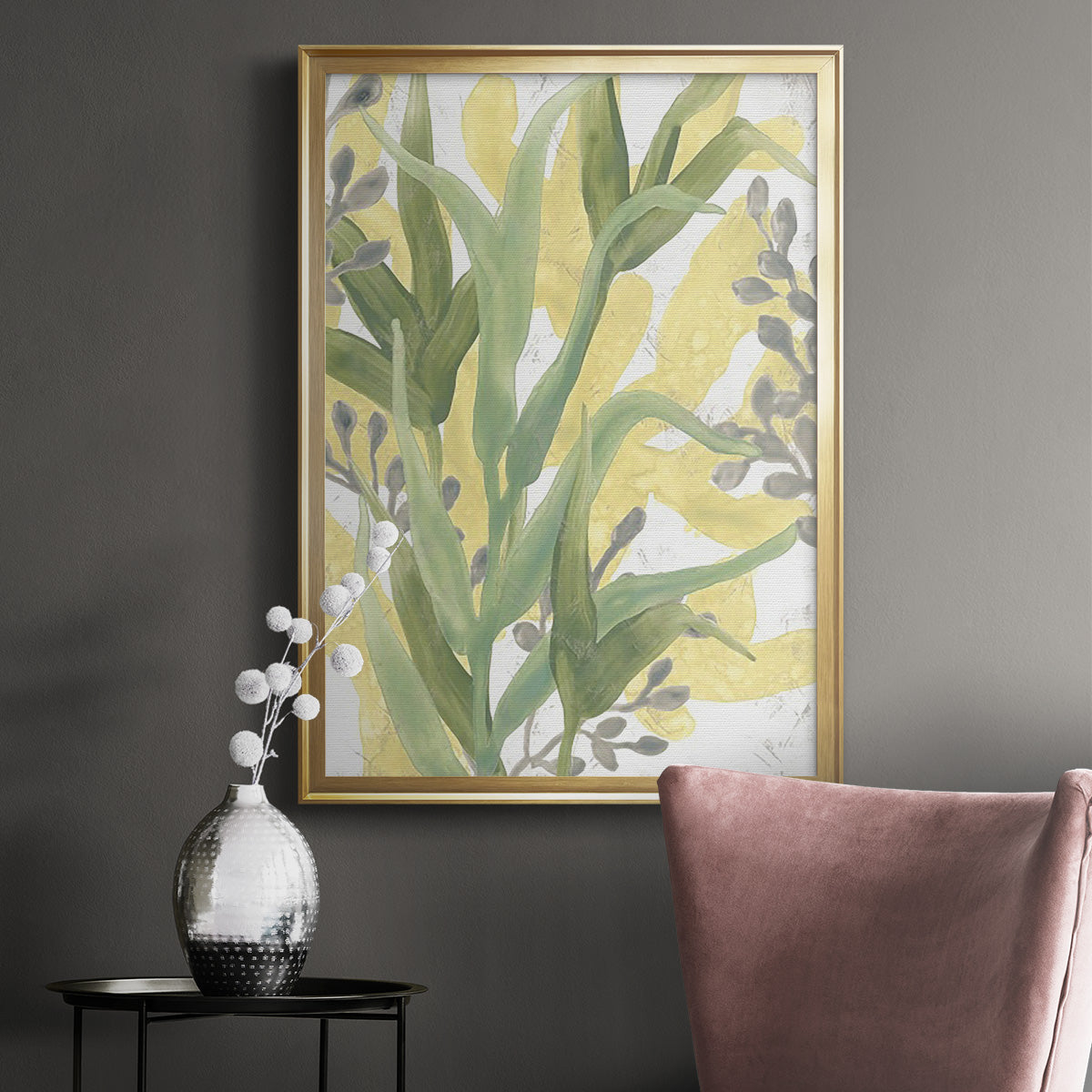 Sea Grass Fresco II - Modern Framed Canvas Print