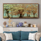 Teal Tree - Floater Framed Canvas Print