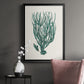 Antique Coastal Coral VIII - Modern Framed Canvas Print