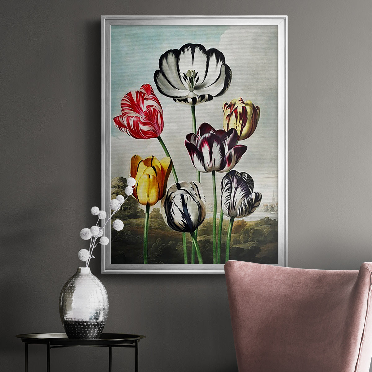 Temple of Flora VI - Modern Framed Canvas Print