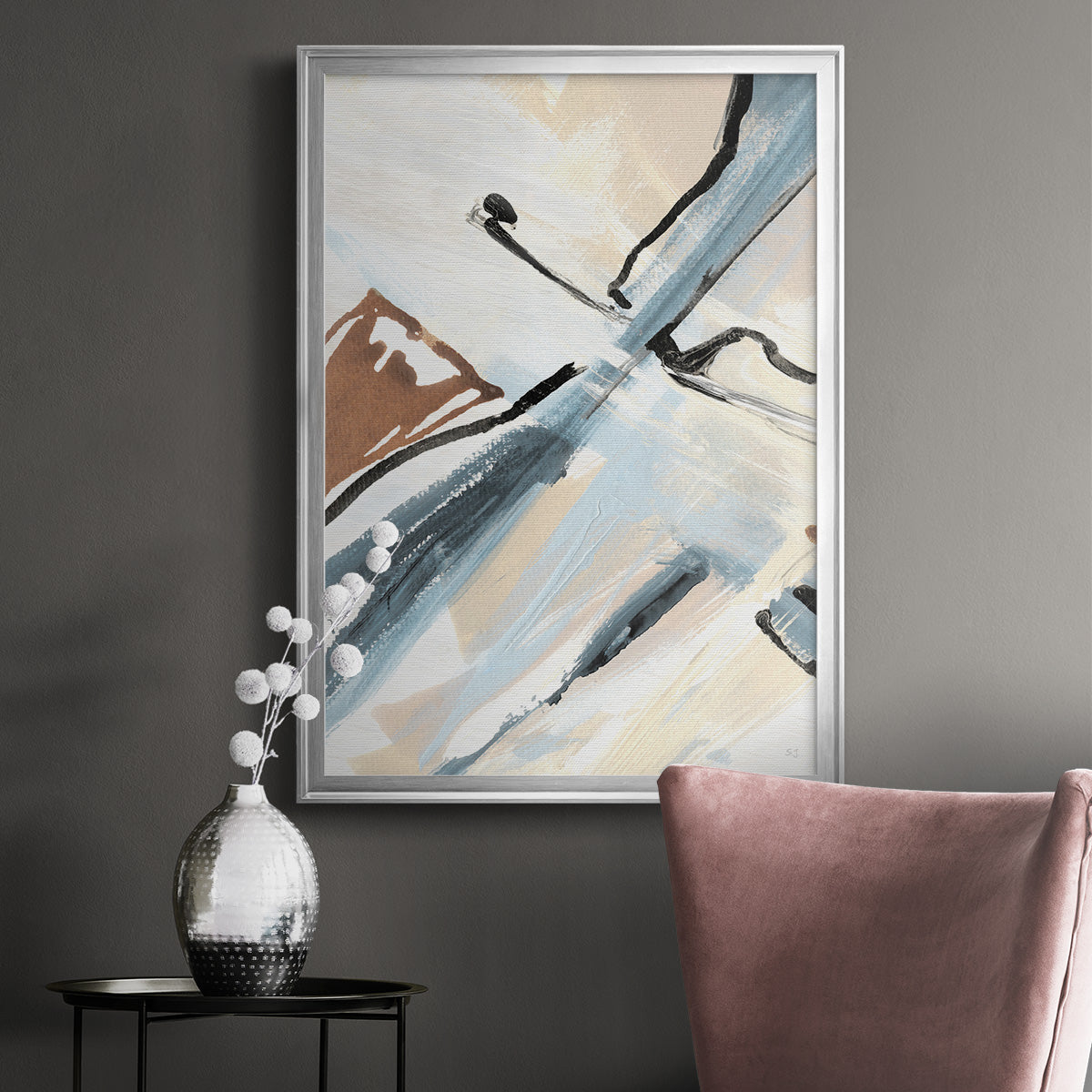 Dancing Wind Revisit I - Modern Framed Canvas Print