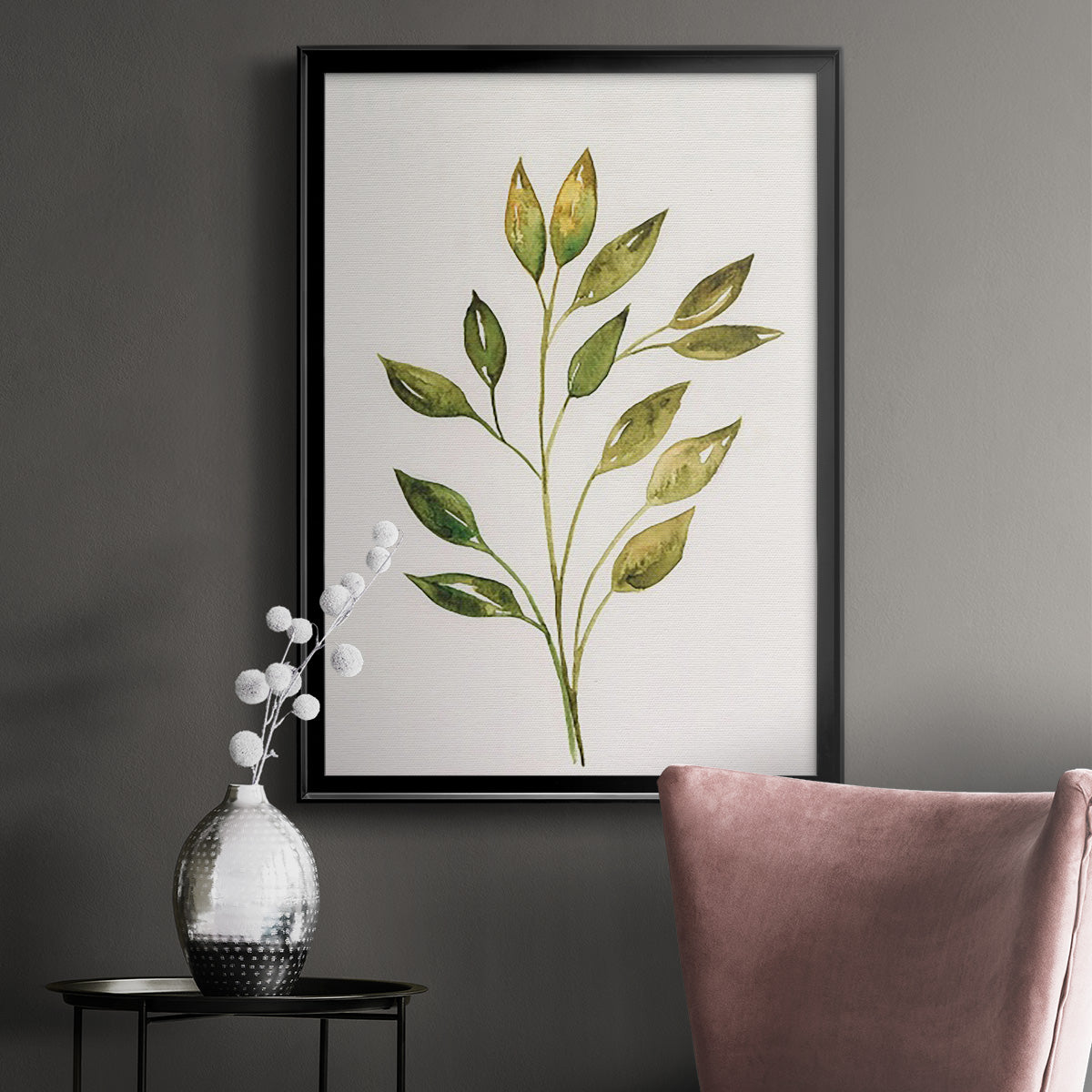 Single Twig II - Modern Framed Canvas Print