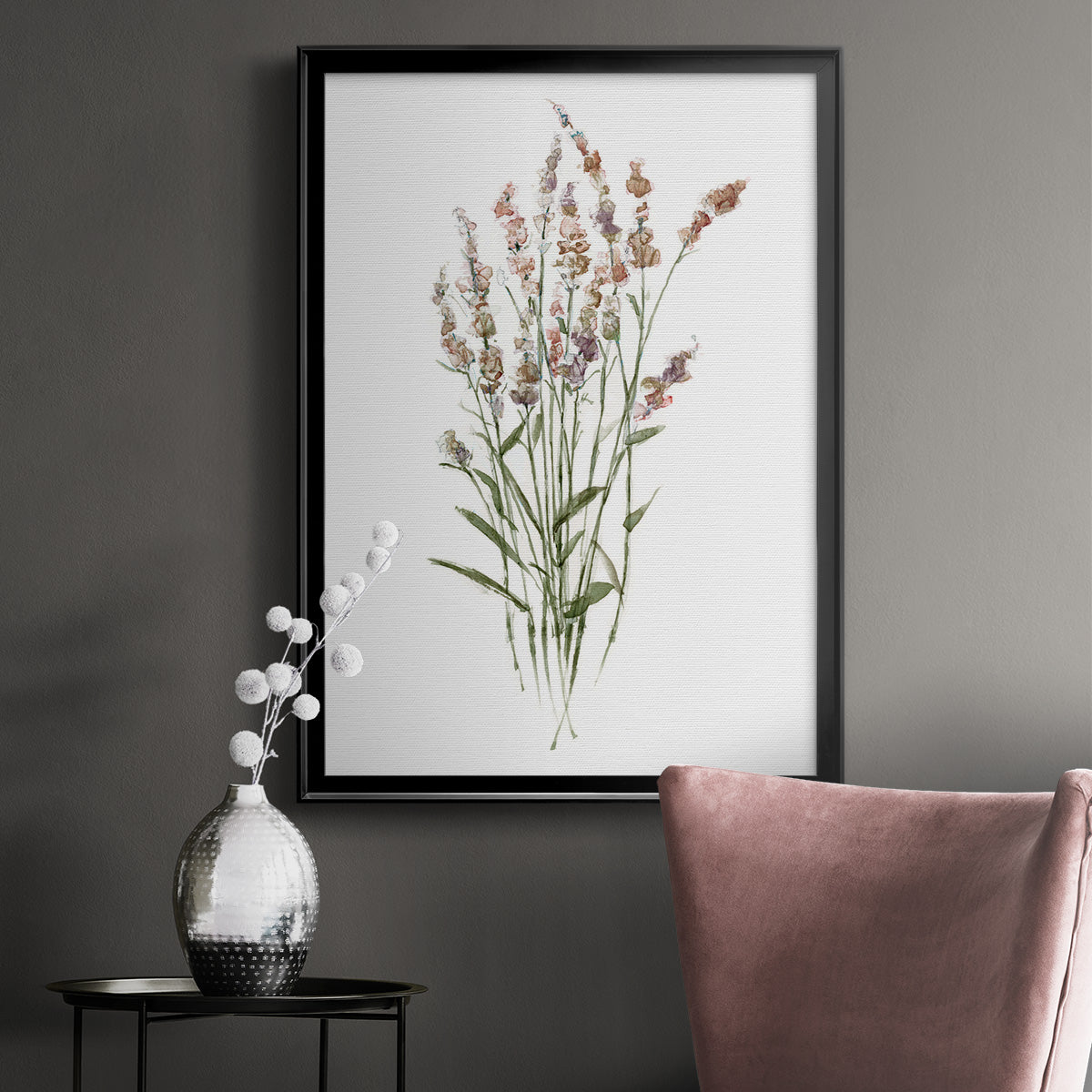 Dainty Botanical II - Modern Framed Canvas Print