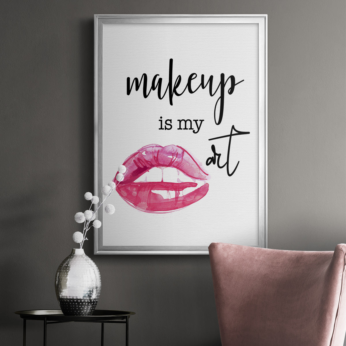 Makeup is My Art - Modern Framed Canvas Print