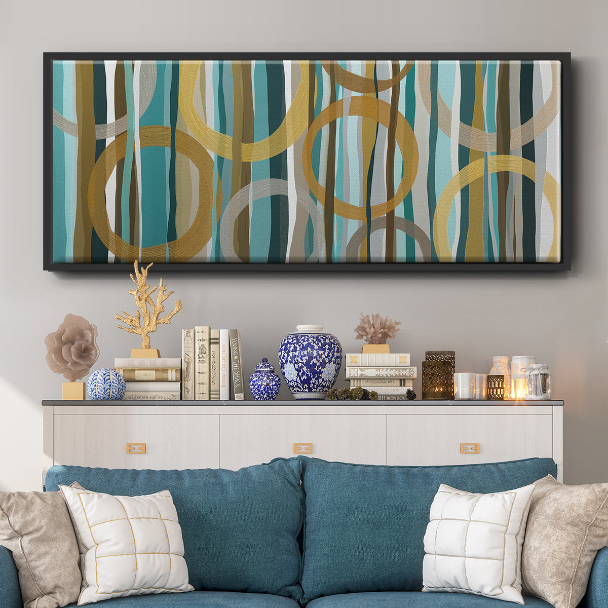 Autumn Trees I - Floater Framed Canvas Print