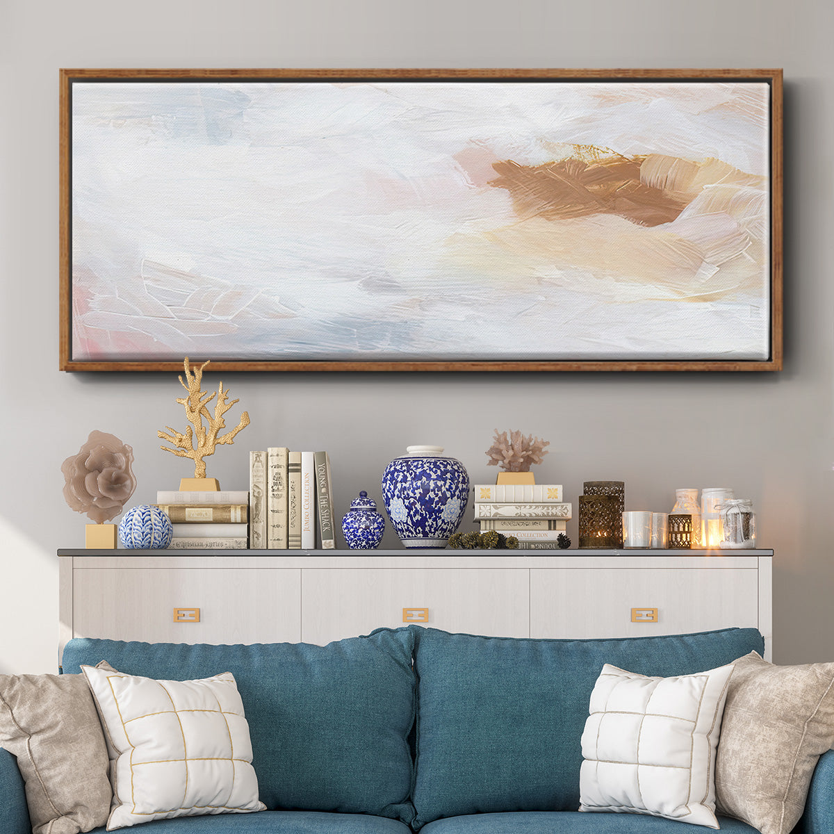 Dusk Clouds II - Floater Framed Canvas Print