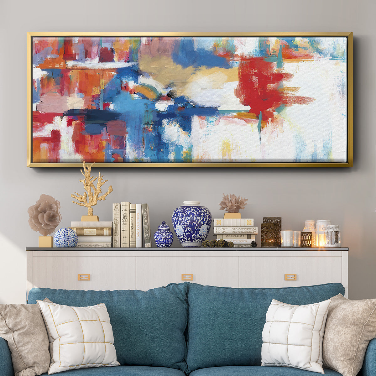 City Night I  - Floater Framed Canvas Print