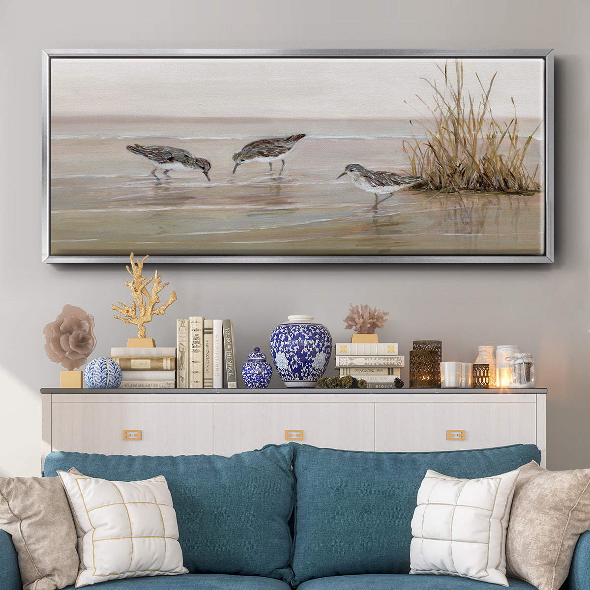 Early Risers II - Floater Framed Canvas Print