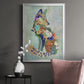 Fantastic Florals Fox, Sitting - Modern Framed Canvas Print