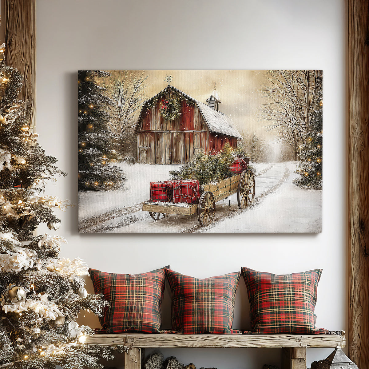 Village of Warm Lantern Promise - Canvas Art Print