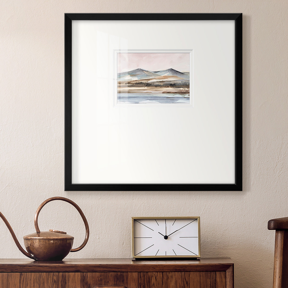 Autumn Mountain Valley II Premium Framed Print Double Matboard