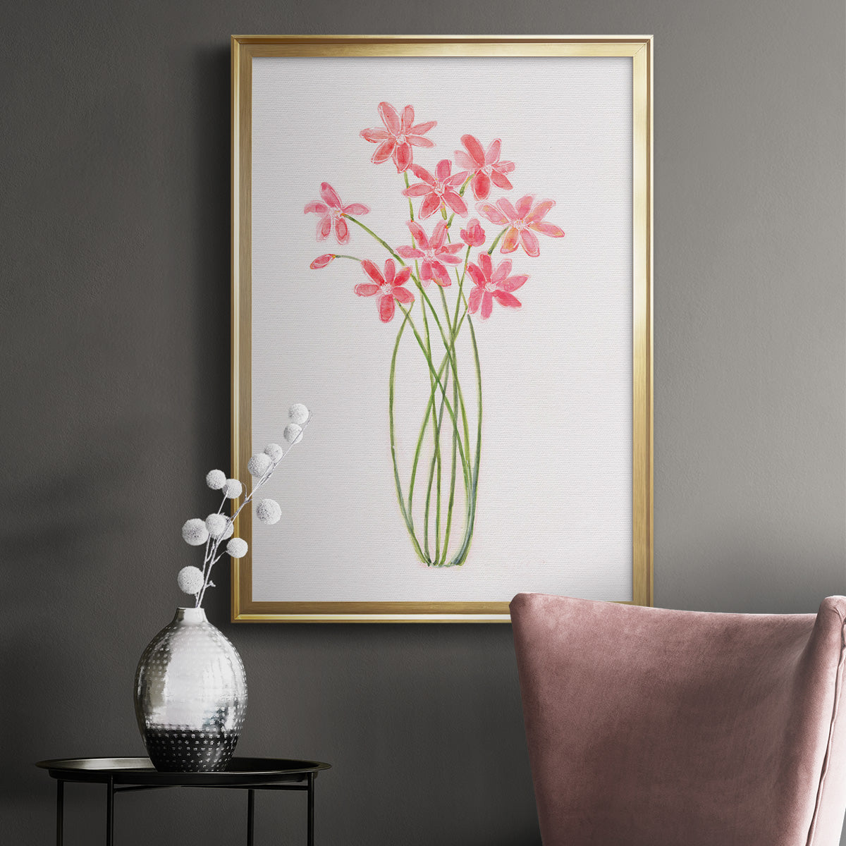Intertwined Bouquet II - Modern Framed Canvas Print