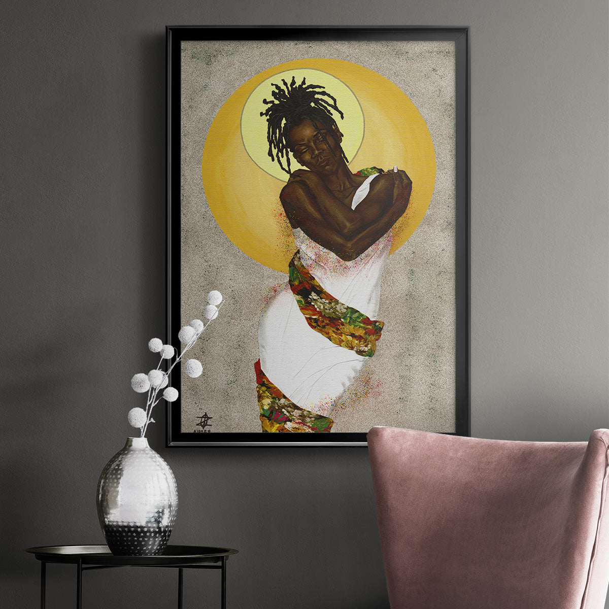 Her Love - Modern Framed Canvas Print