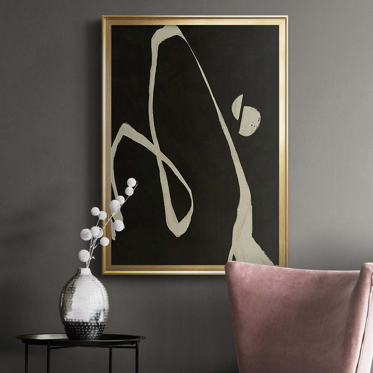 Neutral Spring II - Modern Framed Canvas Print