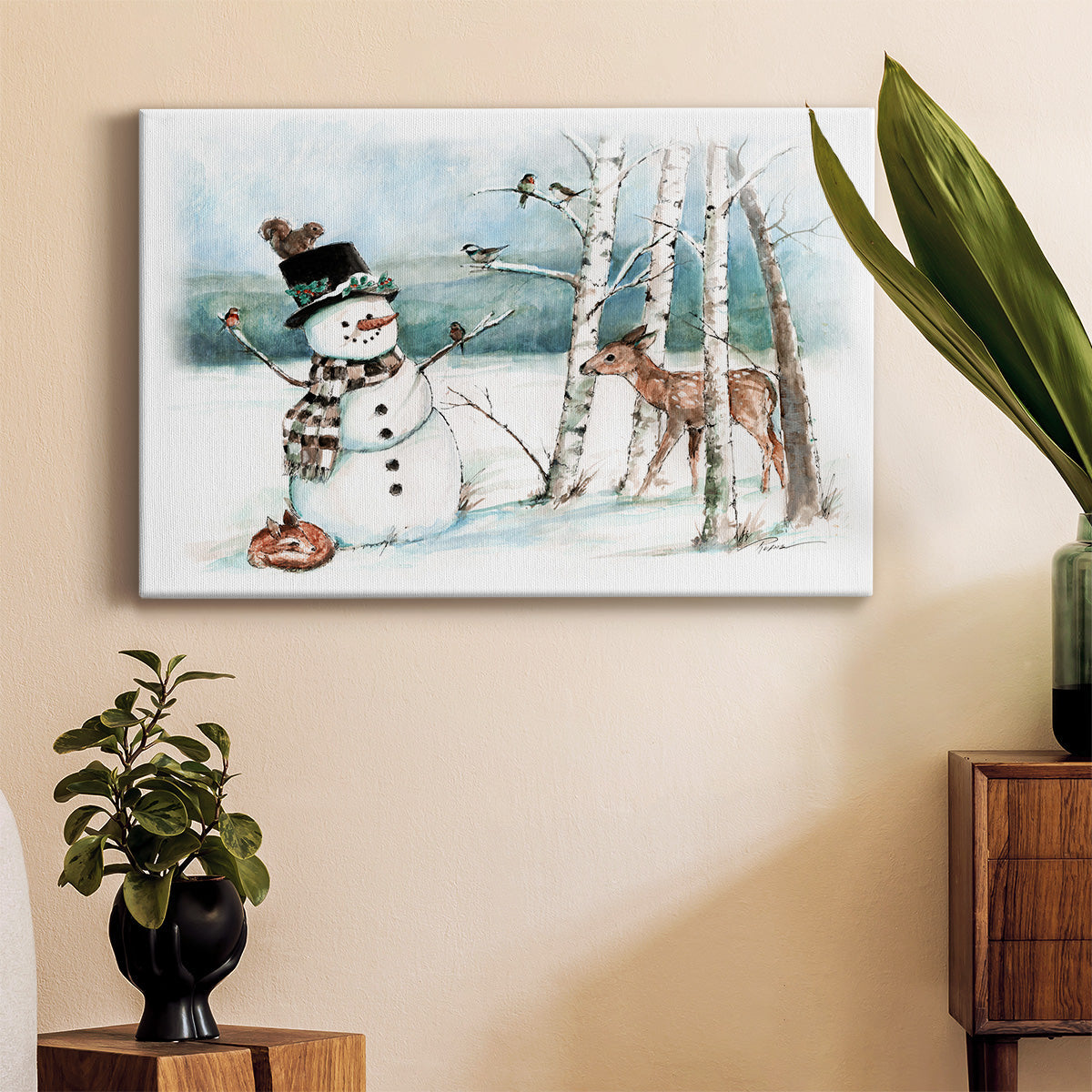 Snow Friends - Premium Gallery Wrapped Canvas  - Ready to Hang