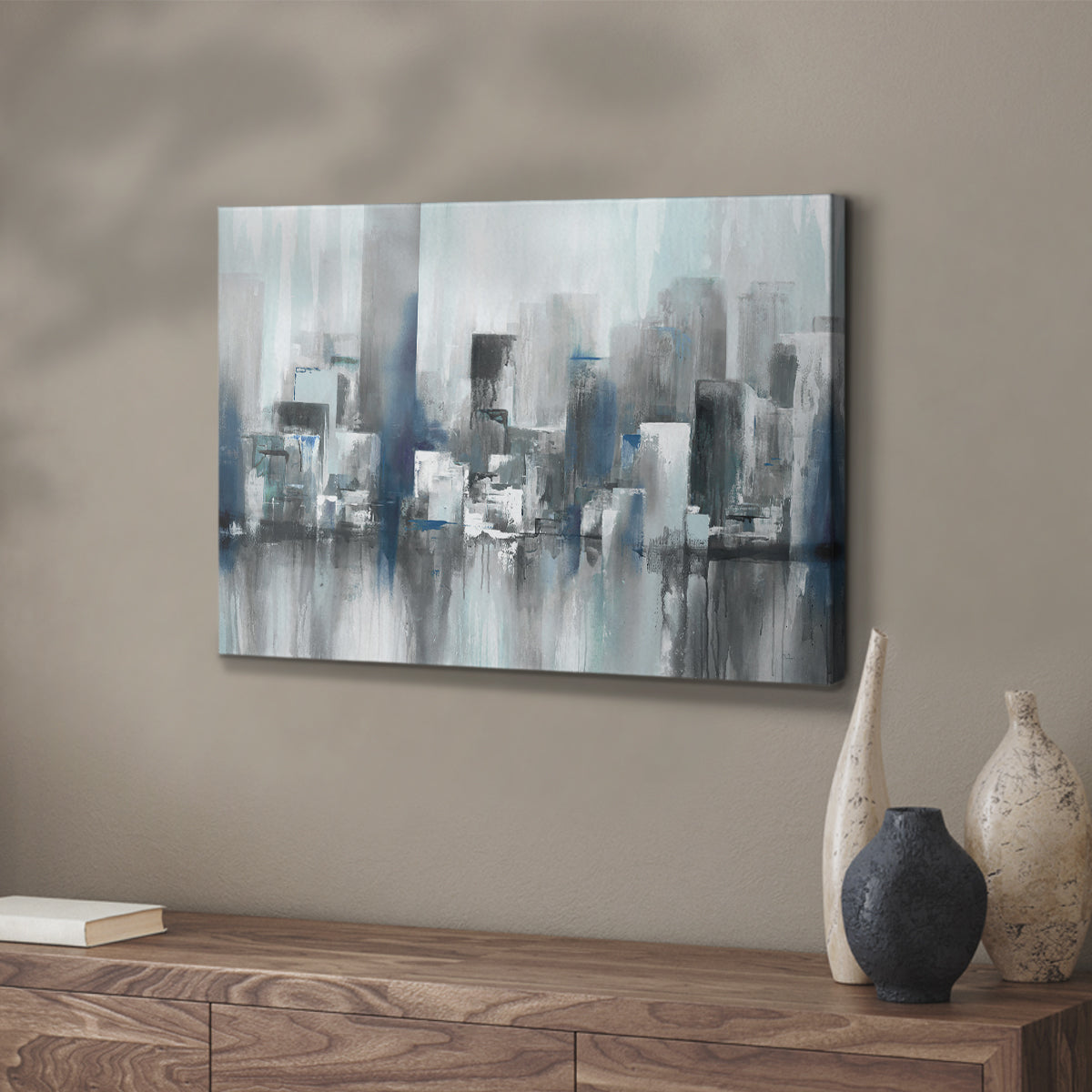 Cityscape in Blues - Canvas Art Print