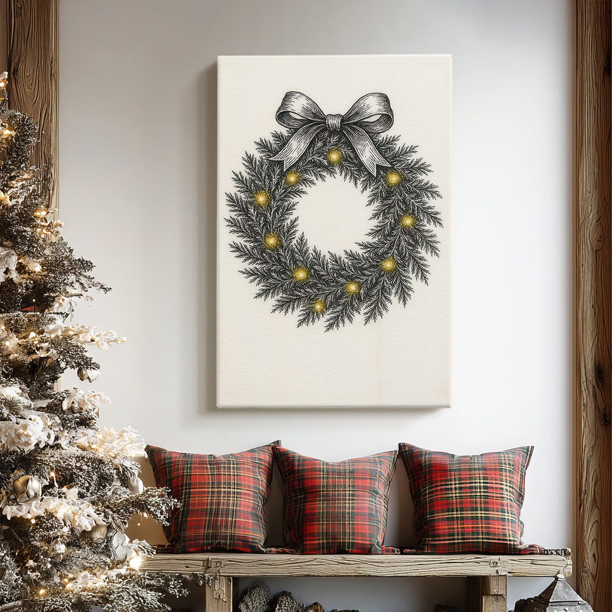 Twilight of Frostlit Pines - Canvas Art Print