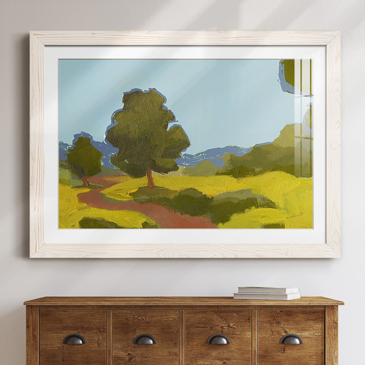 Bright Park I - Barnwood Framed Art Print