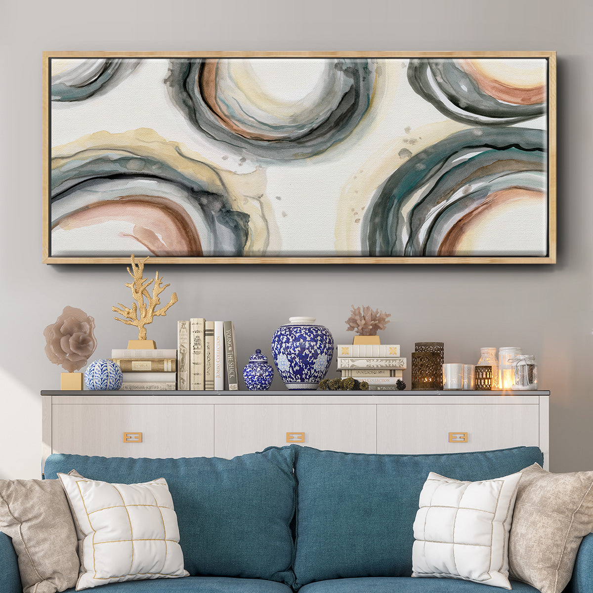 Elasticity - Floater Framed Canvas Print