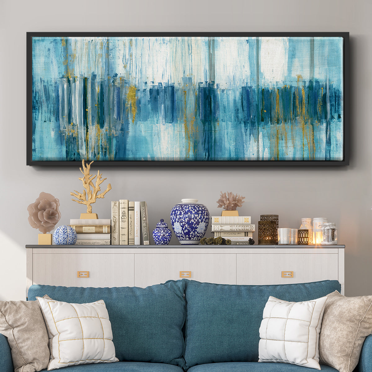 Abstract Saturnia - Floater Framed Canvas Print