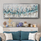 Blue Staccato - Floater Framed Canvas Print
