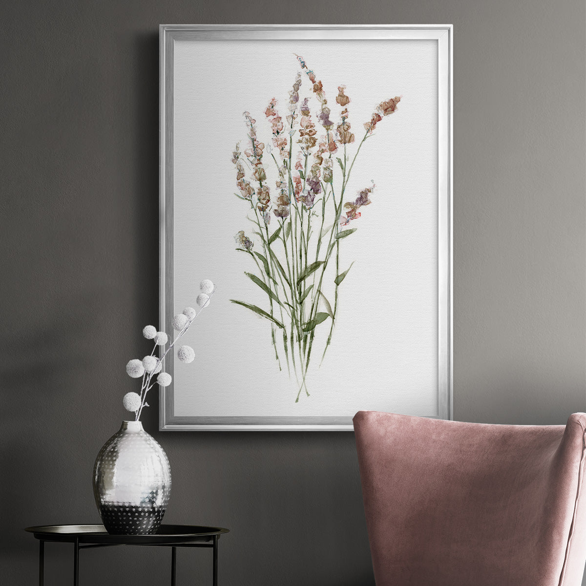 Dainty Botanical II - Modern Framed Canvas Print