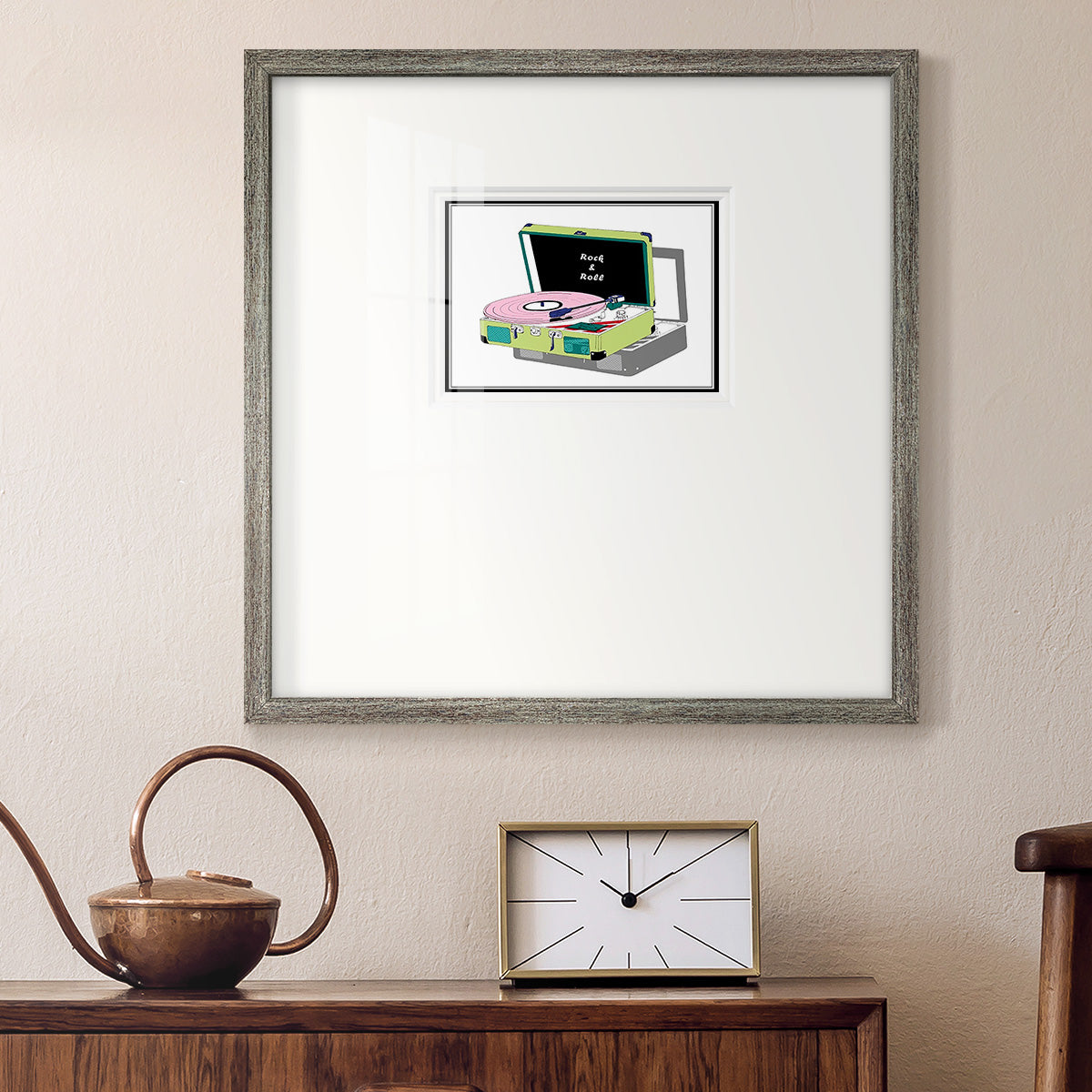 Record Shop II - Double Matboard Framed Print