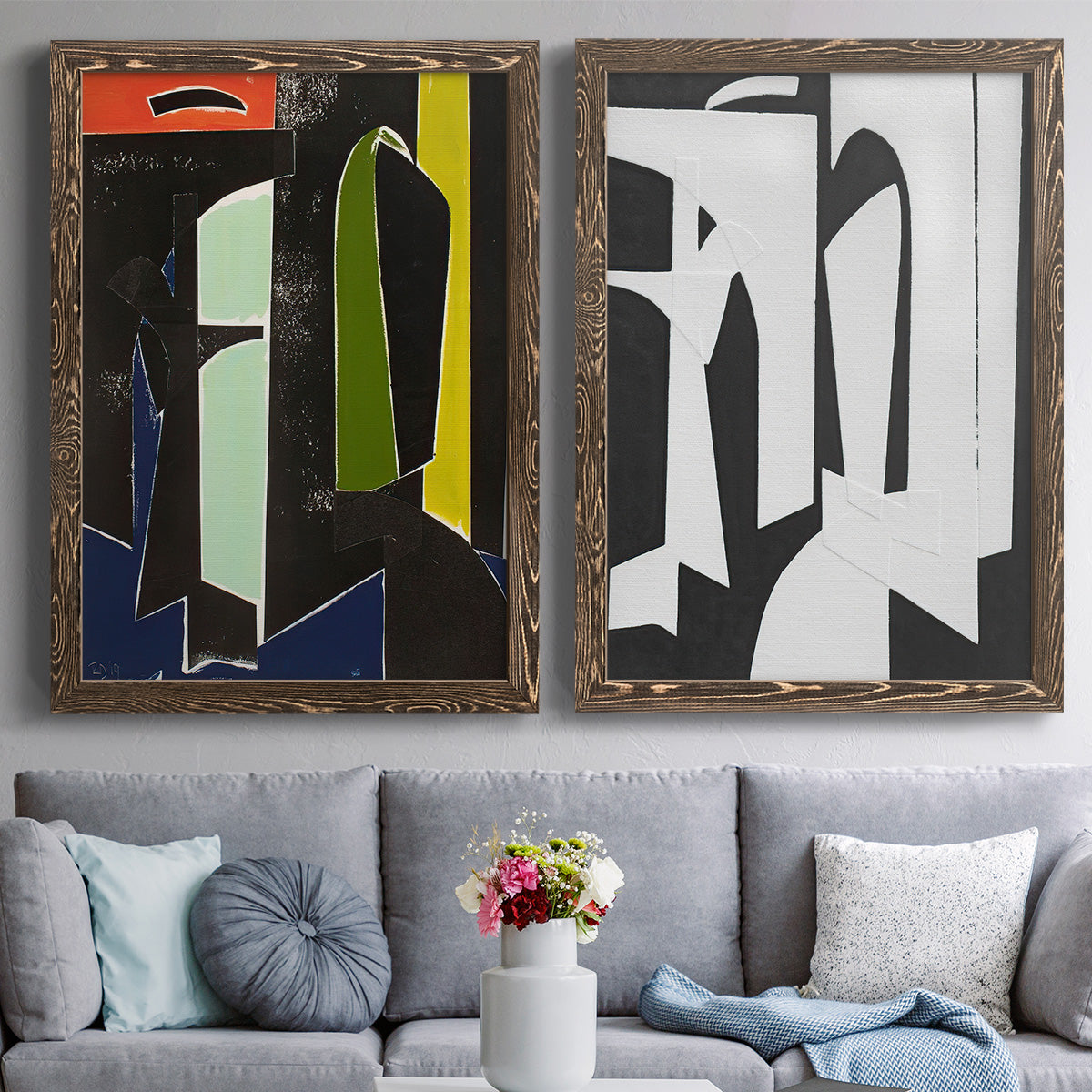 Spanish Arches - Premium Framed Canvas 2 Piece Set - Ready to Hang