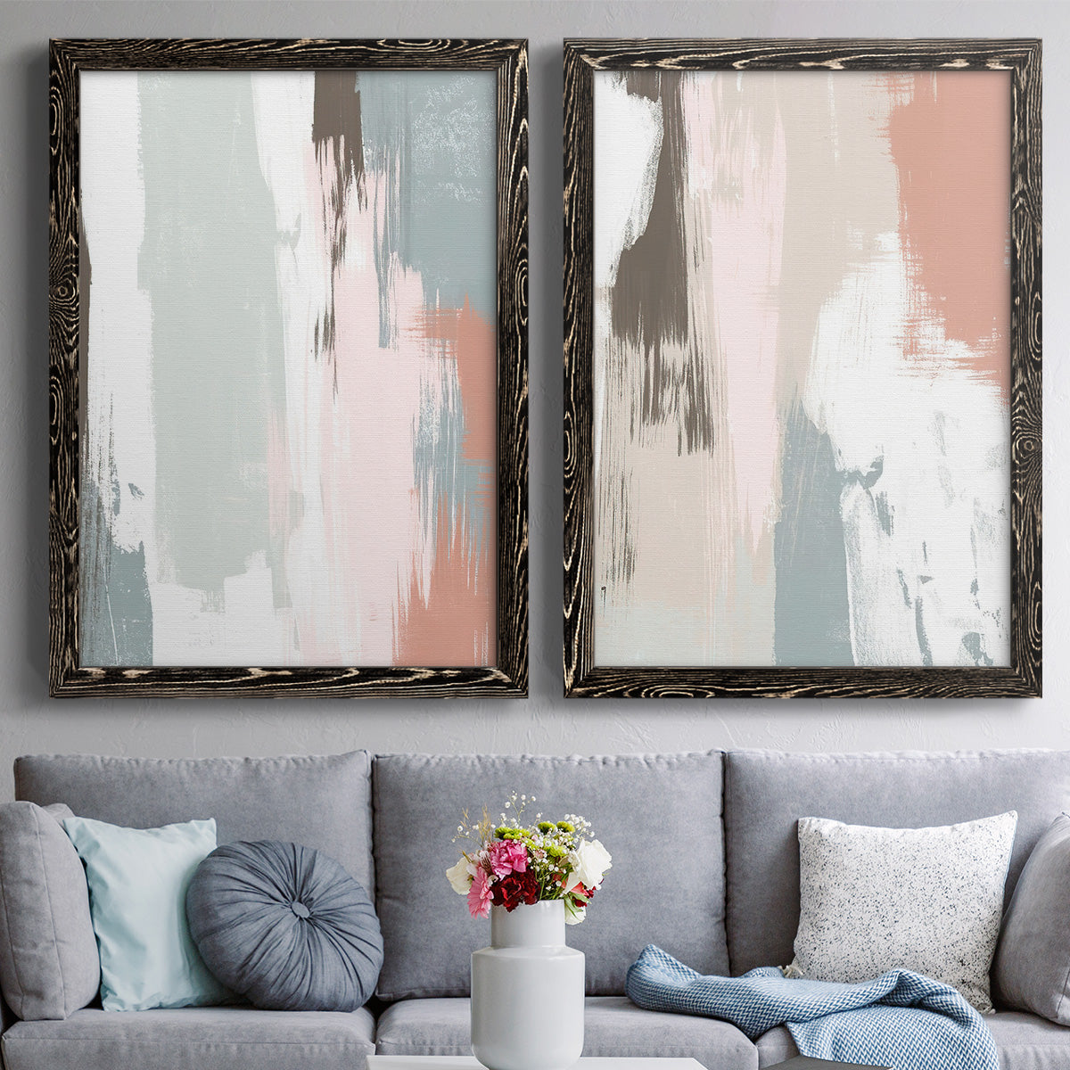 Sandstone Peel III - Premium Framed Canvas 2 Piece Set - Ready to Hang