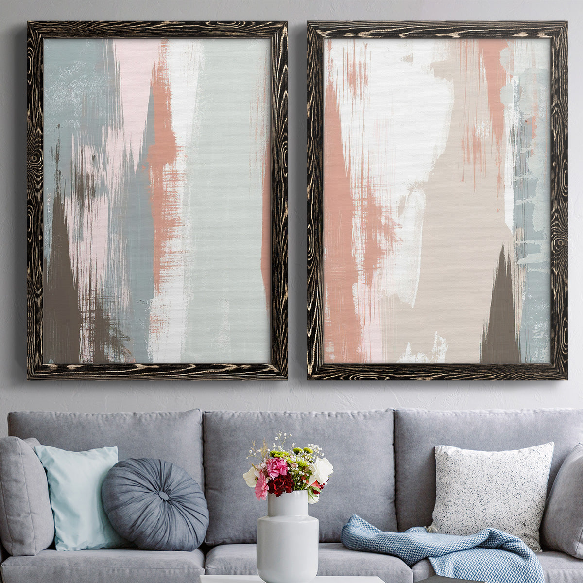 Sandstone Peel I - Premium Framed Canvas 2 Piece Set - Ready to Hang