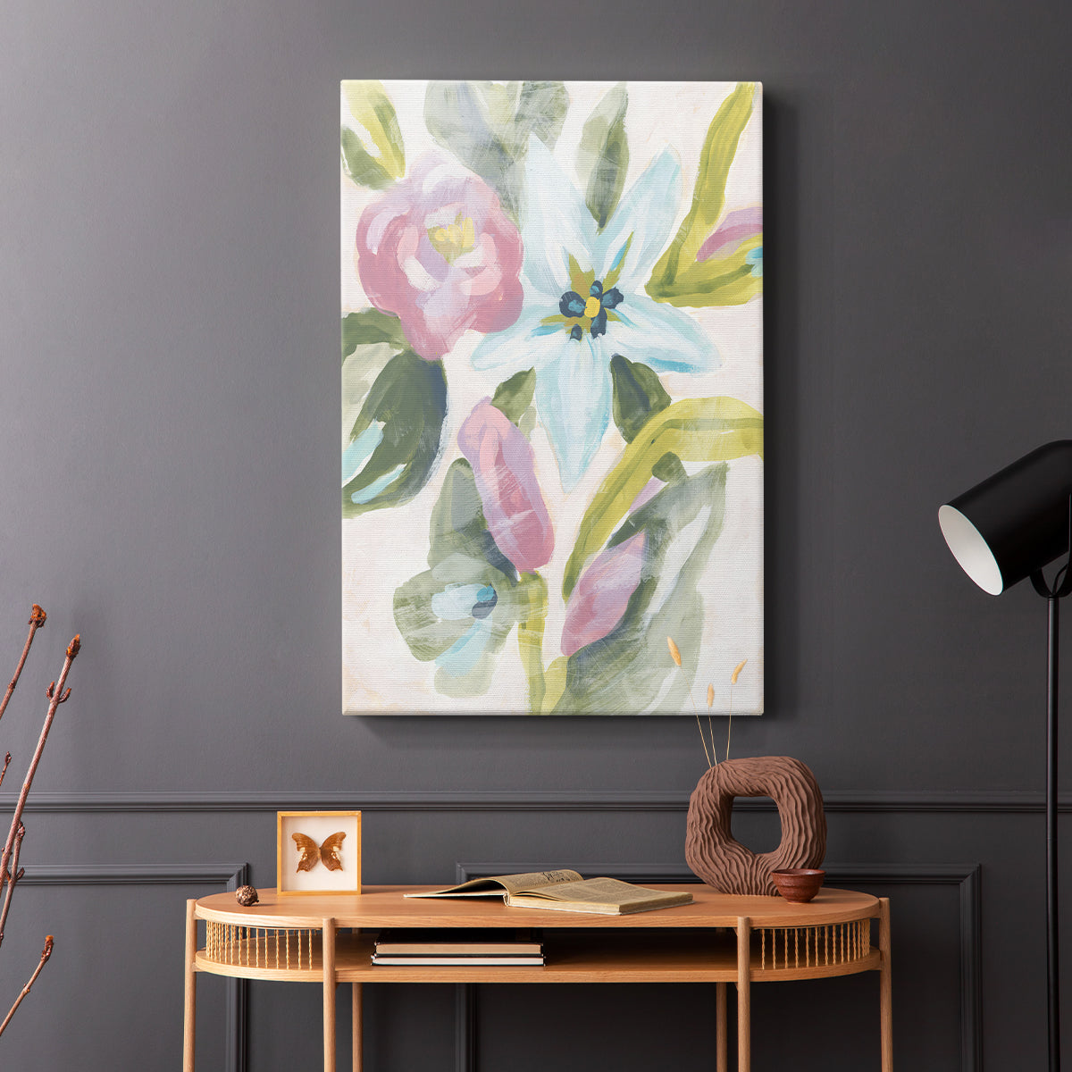 Floral Breeze Fresco I - Canvas Art Print
