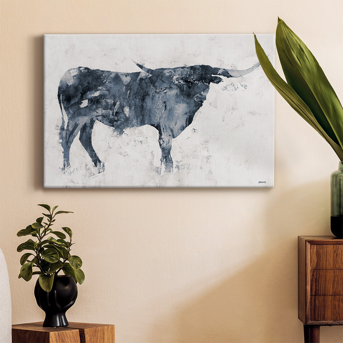 Long Horn Premium Gallery Wrapped Canvas - Ready to Hang