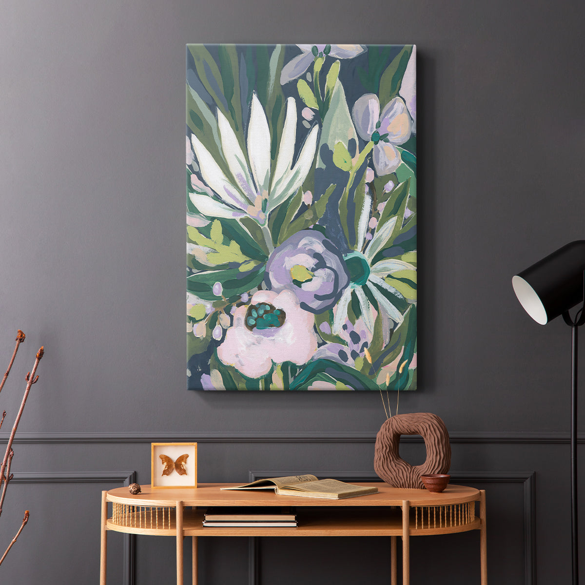 Purple Jungle Garden I - Canvas Art Print