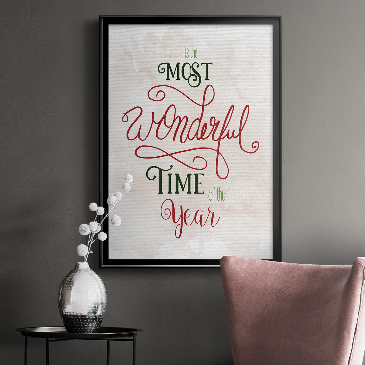 Wonderful Time of the Year - Modern Framed Canvas Print