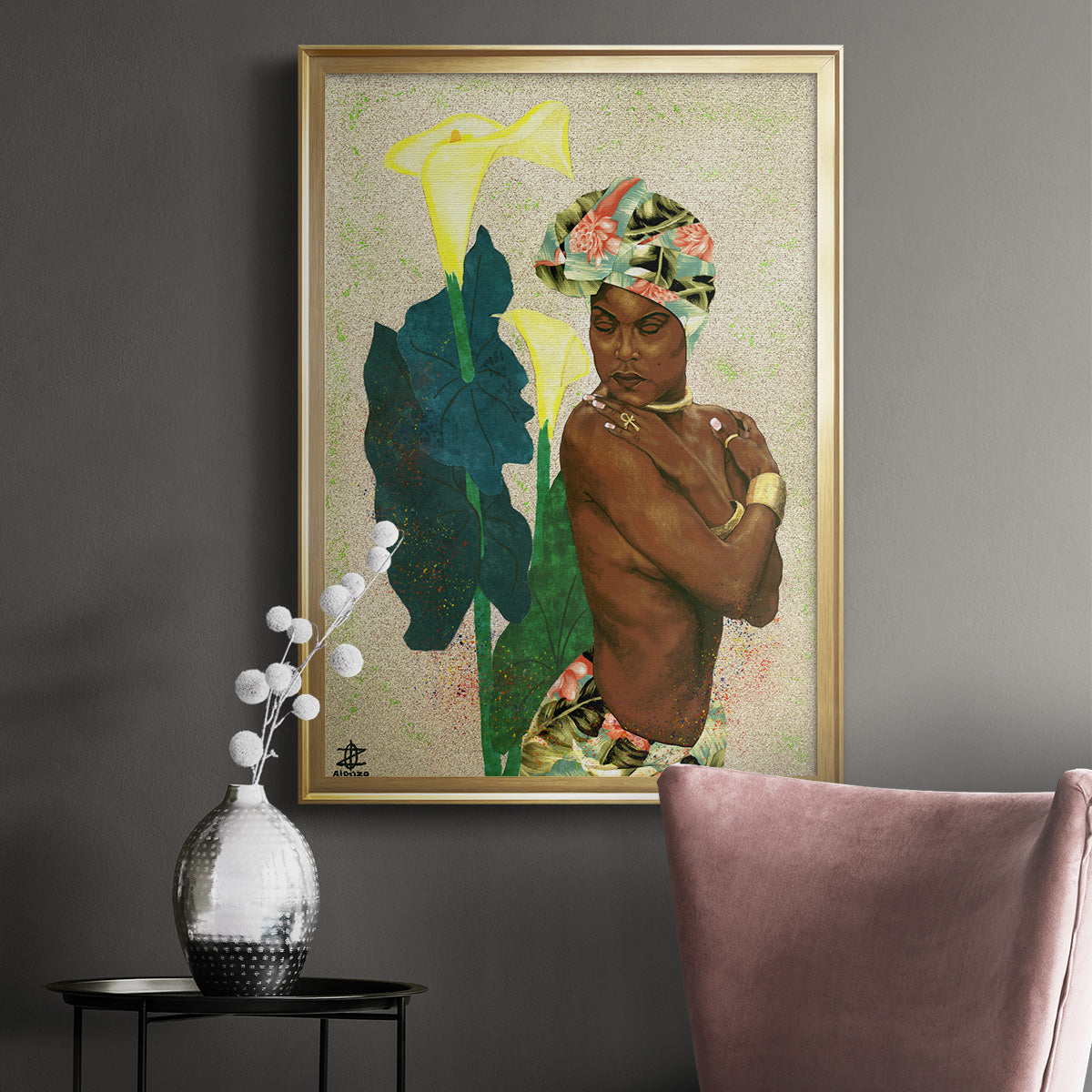 Woman Strong II - Modern Framed Canvas Print