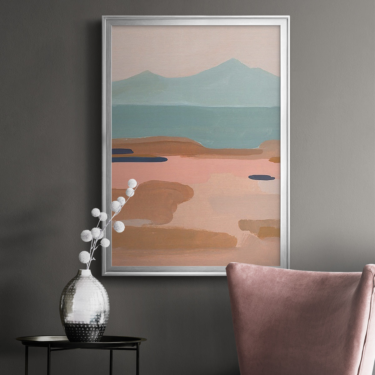 Desert Sunrise II - Modern Framed Canvas Print