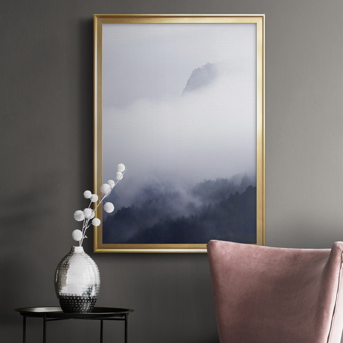 Above the Clouds - Modern Framed Canvas Print