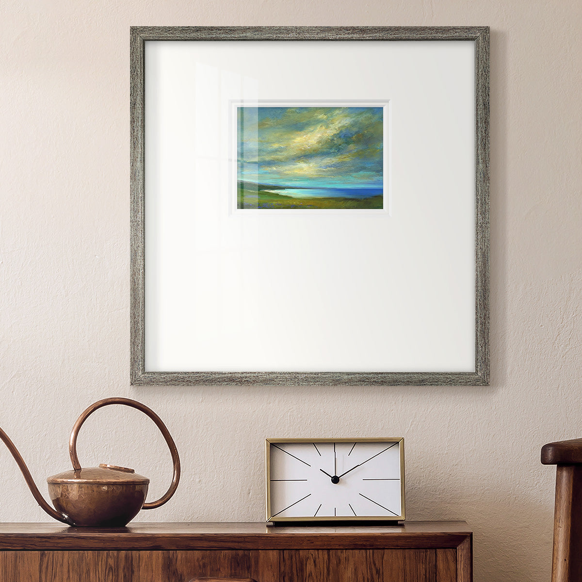 Coastal Views I - Double Matboard Framed Print