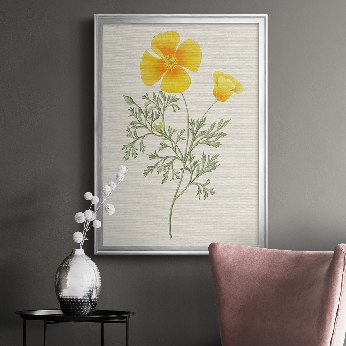 Flowers of the Seasons IX - Modern Framed Canvas Print