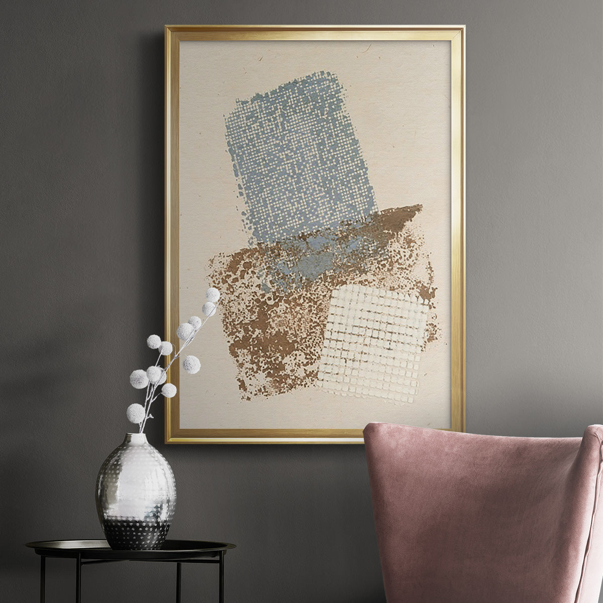 Embellished Scrim II - Modern Framed Canvas Print