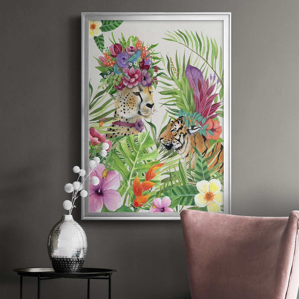 Jungle Royale I - Modern Framed Canvas Print