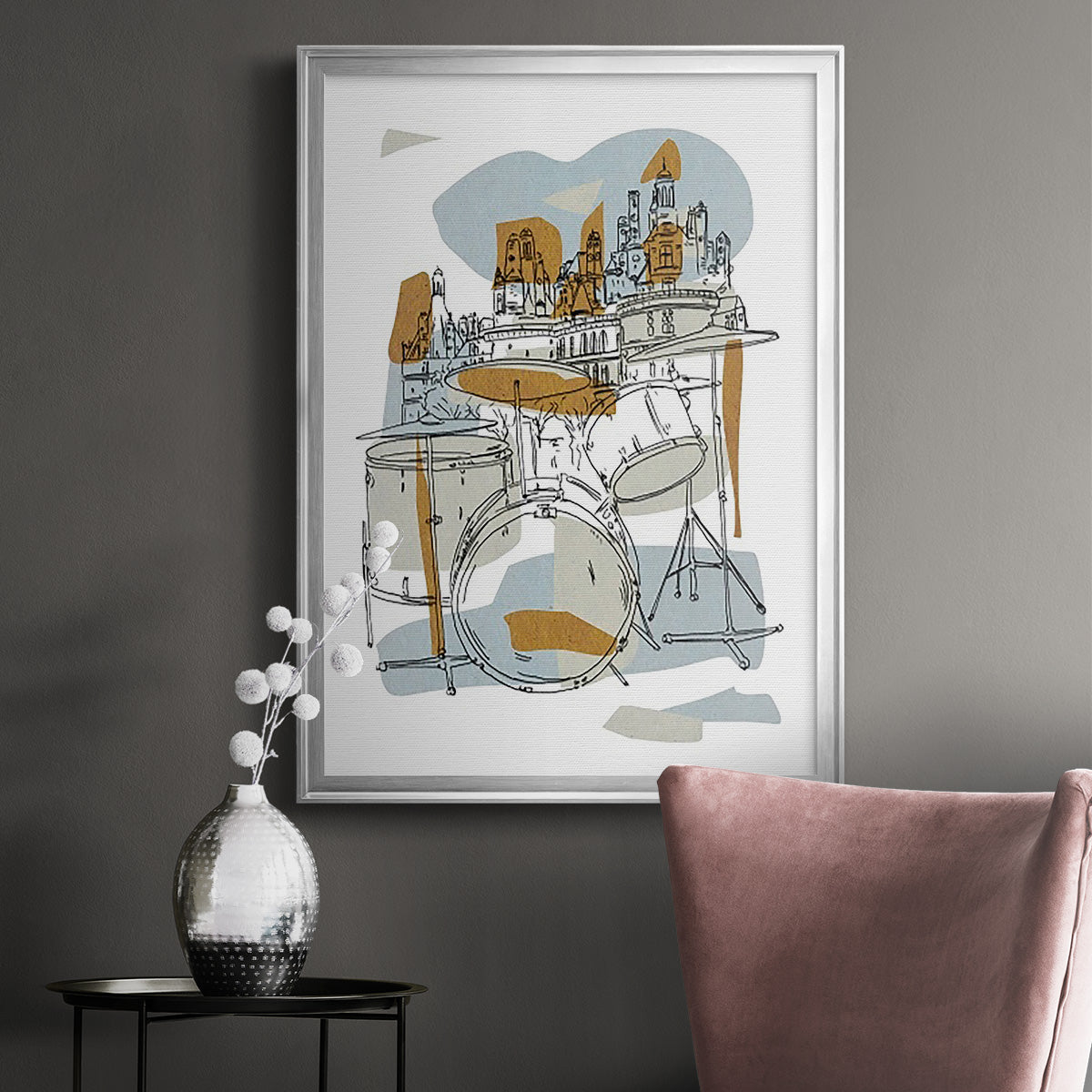 Rehearsal IV - Modern Framed Canvas Print