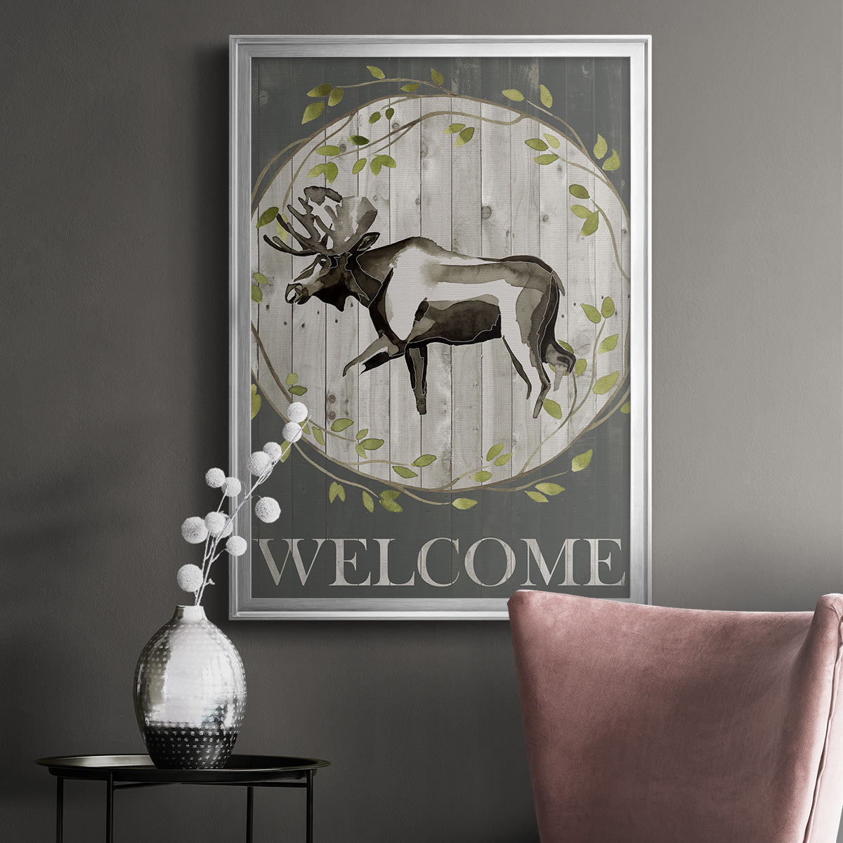 Woodland Welcome IV - Modern Framed Canvas Print