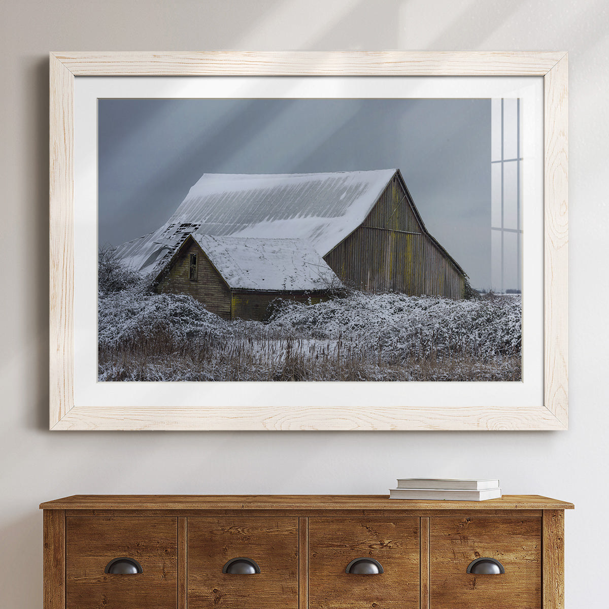 Winter Barn - Barnwood Framed Art Print