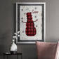 Checkered Snowman I - Modern Framed Canvas Print