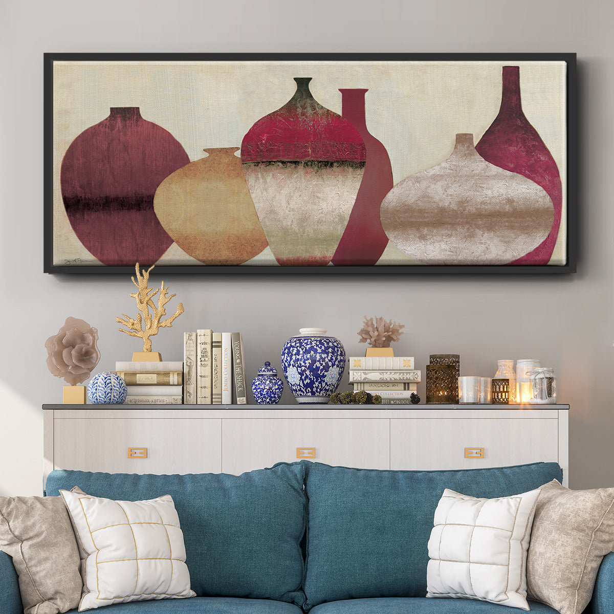 Auburn Vessels - Floater Framed Canvas Print